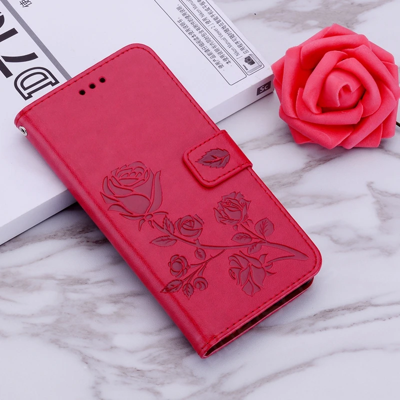 Чехол-книжка из искусственной кожи с розами для huawei P20 Lite P Smart Z Y5 Y6 Y9 Prime Y7 Honor 7A 7C Pro 8A 8X mate 10 20