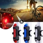 Велосипедный задний фонарь, водонепроницаемый светодиодный, зарядка через USB светильник для горных велосипедов