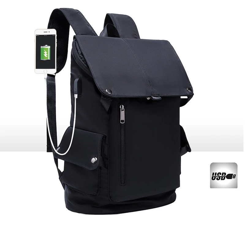 Новый мужской рюкзак школьный с usb-зарядкой для подростков ноутбука Мужская
