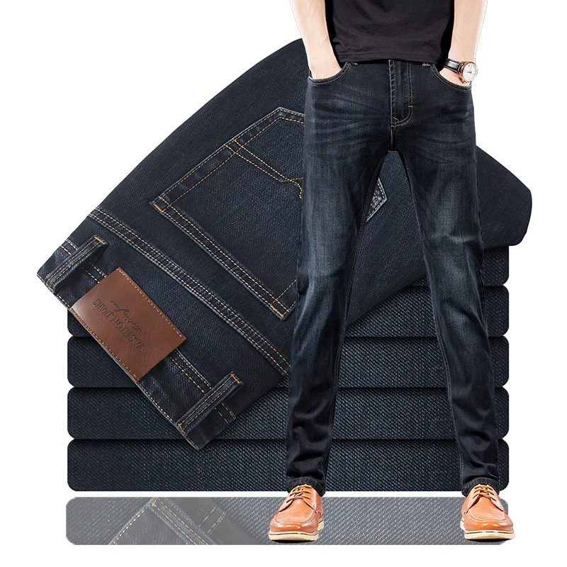 

2021 Casual Business Wide leg oversize Men's pants baggy Jean cargo denim overalls Trousers Jeans for men