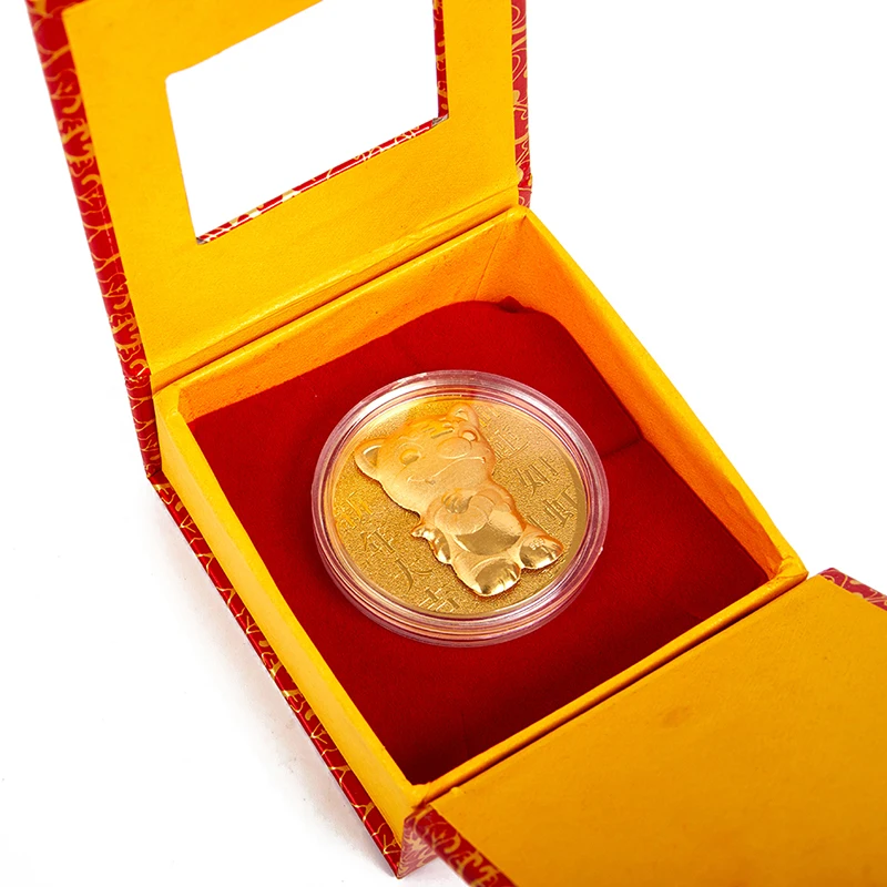 

2022 China New Year Tiger Year Original Commemorative Gold Coin envelope Crafts