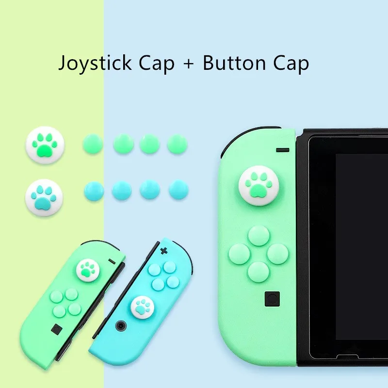 Джойстик с милым медведем и кошкой для Nintendo Switch чехол джойстика ручкой колпачок