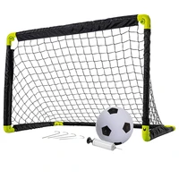 portable folding youth soccer goal children sports soccer goal with size 35 soccer ball no assembly required game football gate