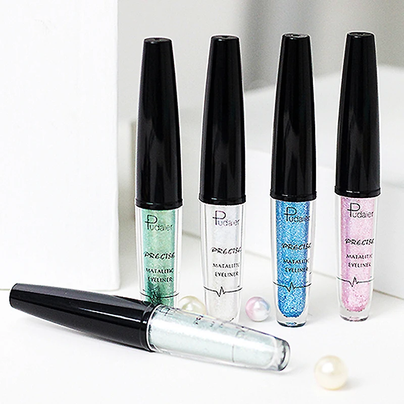 Новинка блестящая подводка для глаз косметика водостойкая мерцающий пигмент 16