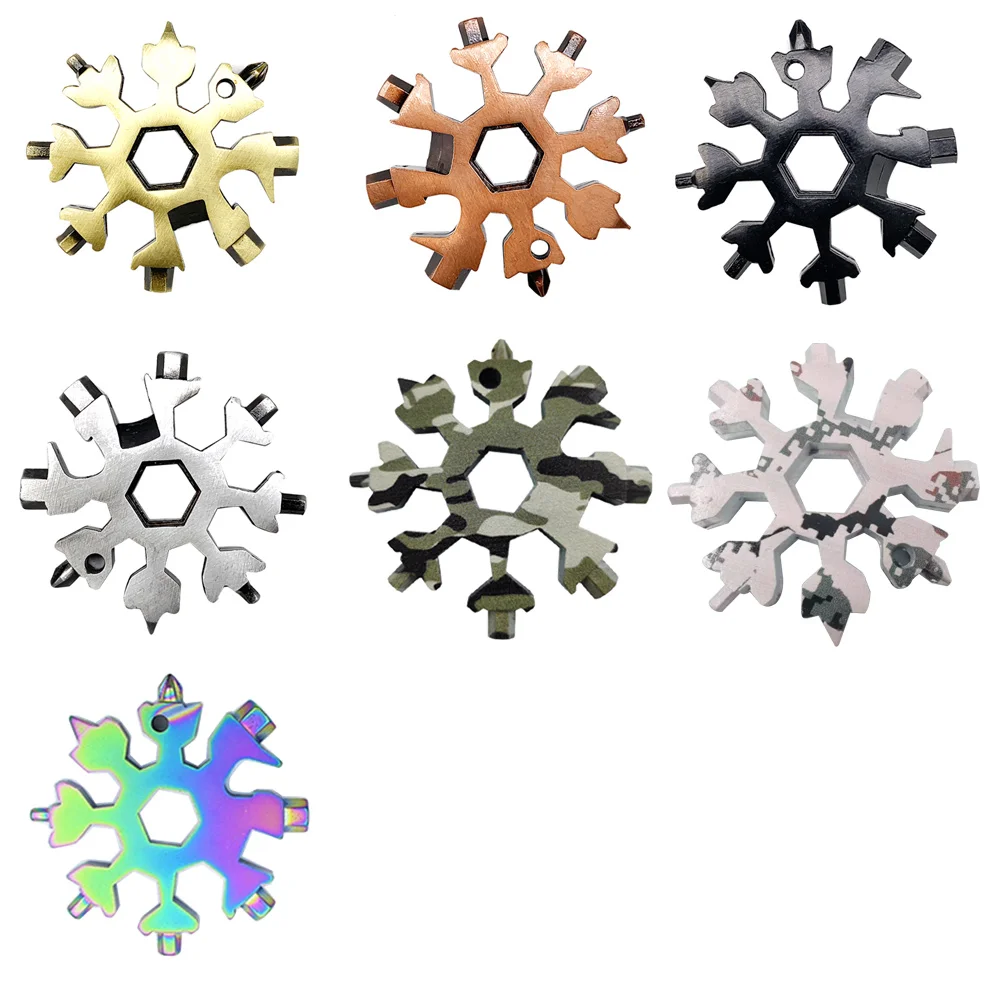 

18 в 1 Снежинка Снежный ключ инструмент гаечный ключ шестигранный ключ многофункциональные походные уличные инструменты для выживания откр...