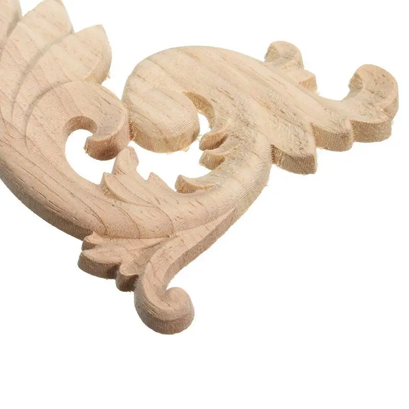 

4 pieces ornament ornament wood ornaments handmade for wardrobe furniture corner 15x7.5cm