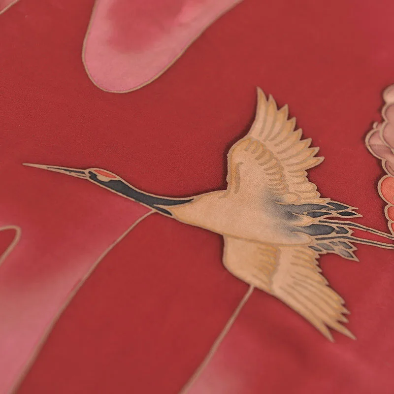 

Su Fuer natural silk 100% dress silk fabrics the cloth heavy satin double-sided hand-painted fragrant cloud yarn high-end 368-1