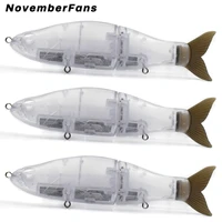 novemberfans 5pcslot unpainted glide shad swimbait 16 5cm float sinking fishing lures blank jointed minnow soft tails fishing