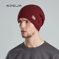 knitted beanie mens hat winter skullies beanies warm casual hat crochet baggy cap soft thicked bonnet ski fall hat for men