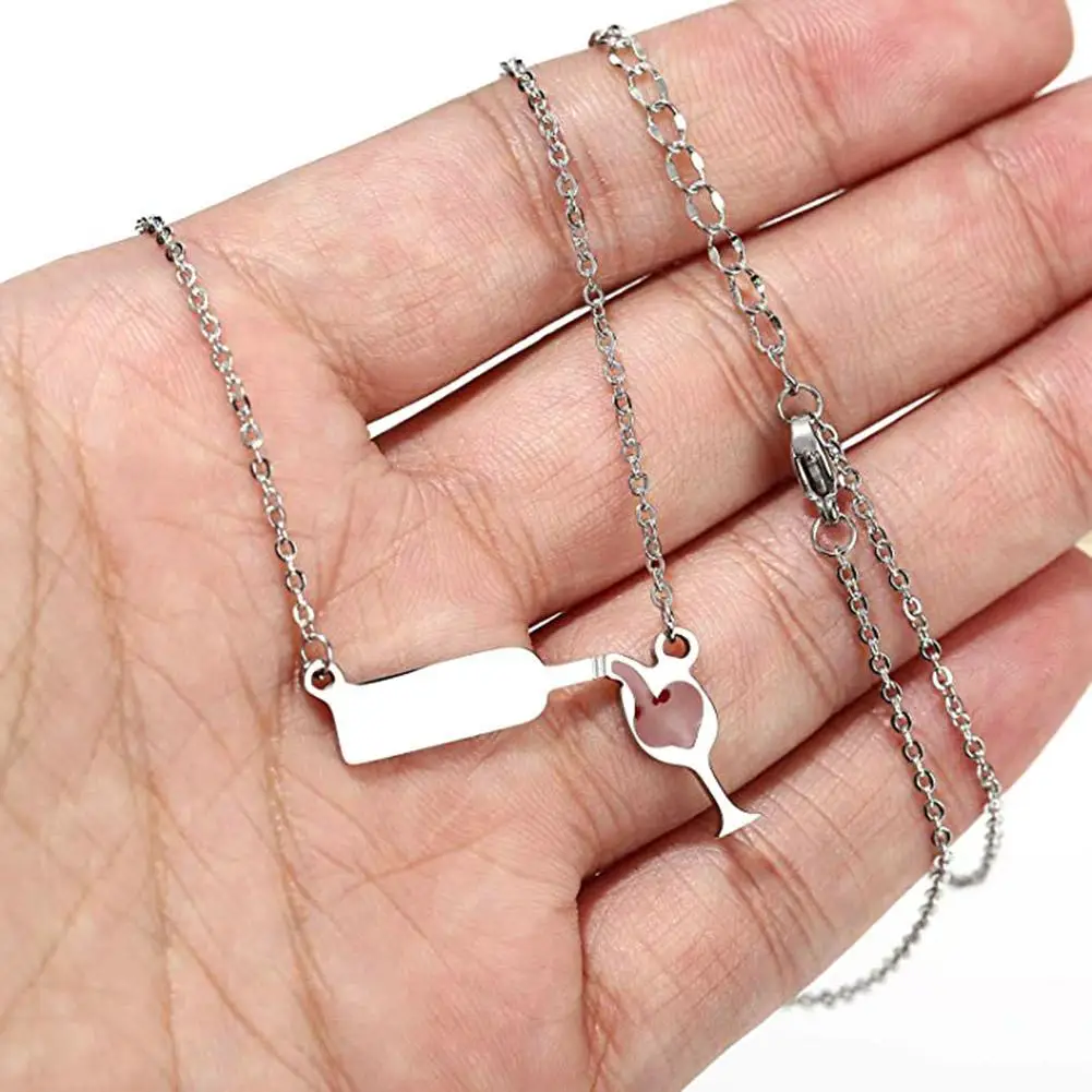 Цепочка с подвеской в виде бутылки вина C8S7|Подвески| |