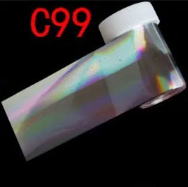 C99 233 Тип 4*100 см голографические наклейки из фольги для переноса ногтей слайдер Радужная зимняя наклейка s для маникюра Nailart украшения(2 - Color: C99