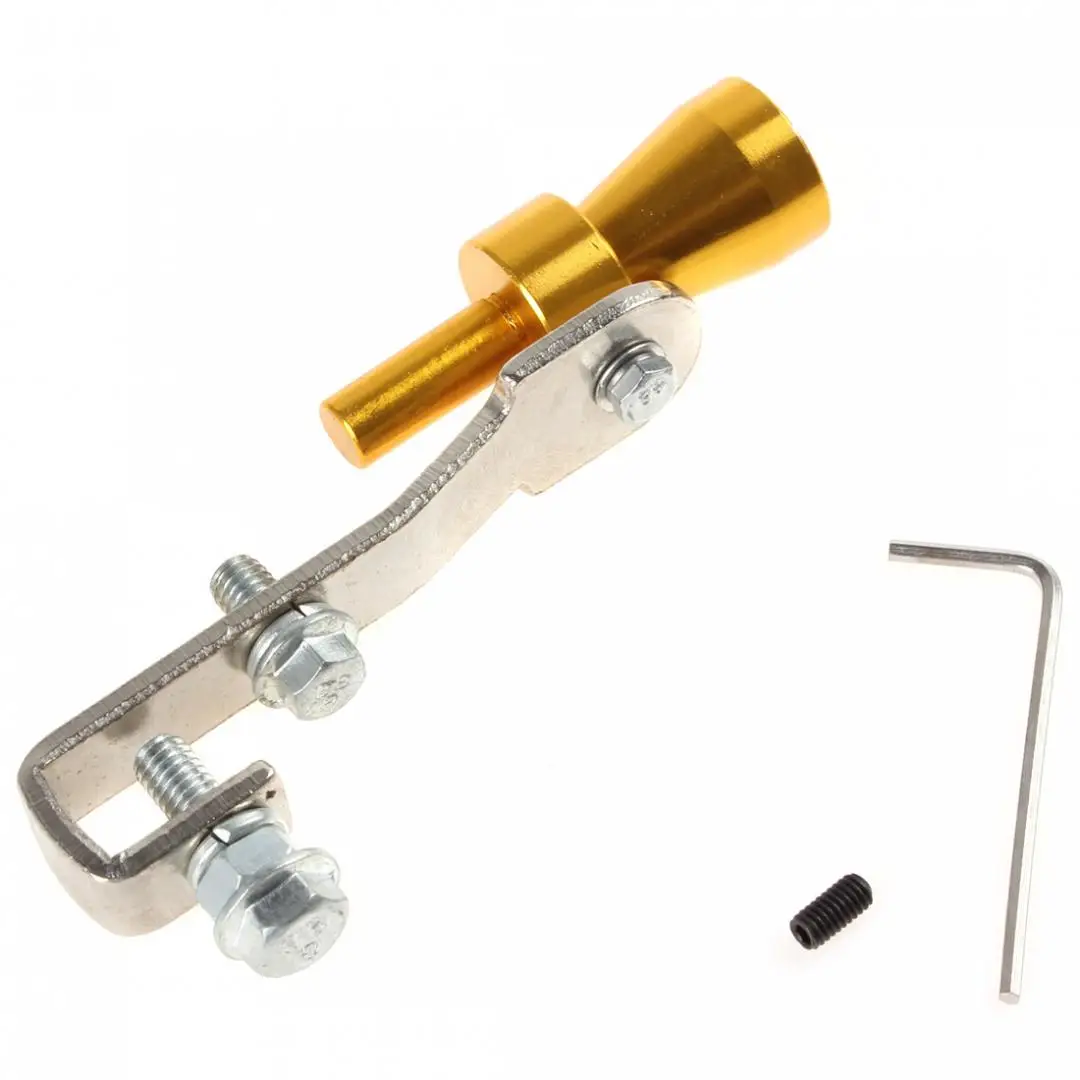 Золотой Универсальный Автомобильный турбо звук свисток Глушитель выхлопная