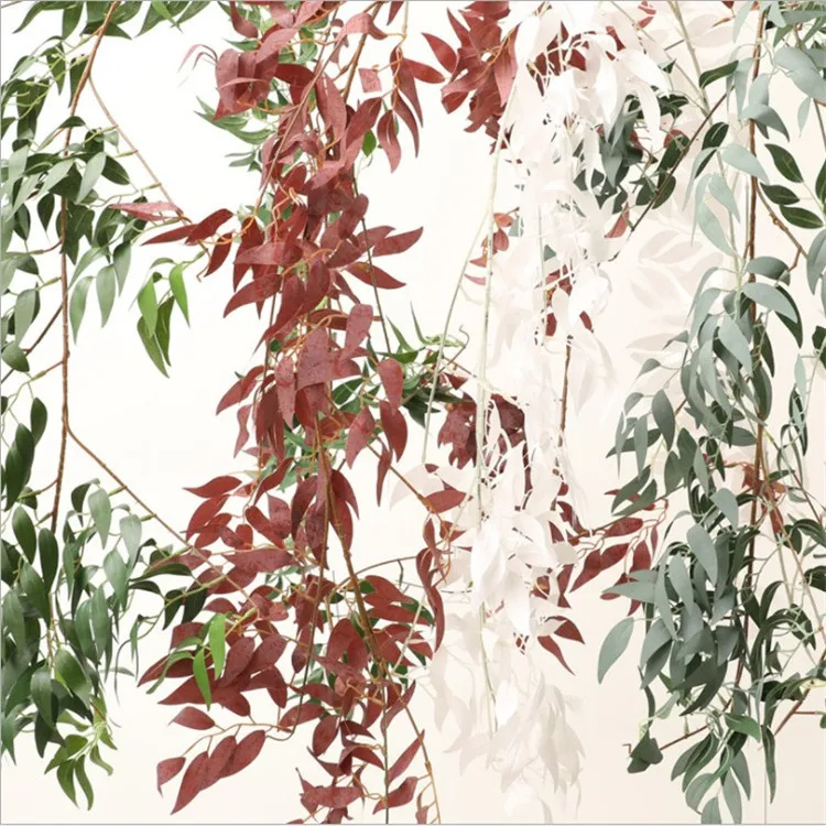 Имитационный лист ивы Свадебные потолочные композиции поддельные шелковые