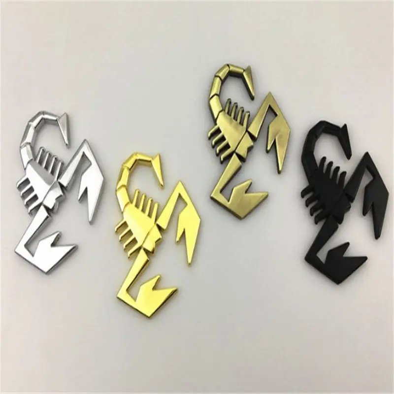 3D автомобильный стикер веселый трехмерный металлический Скорпион автомобильные