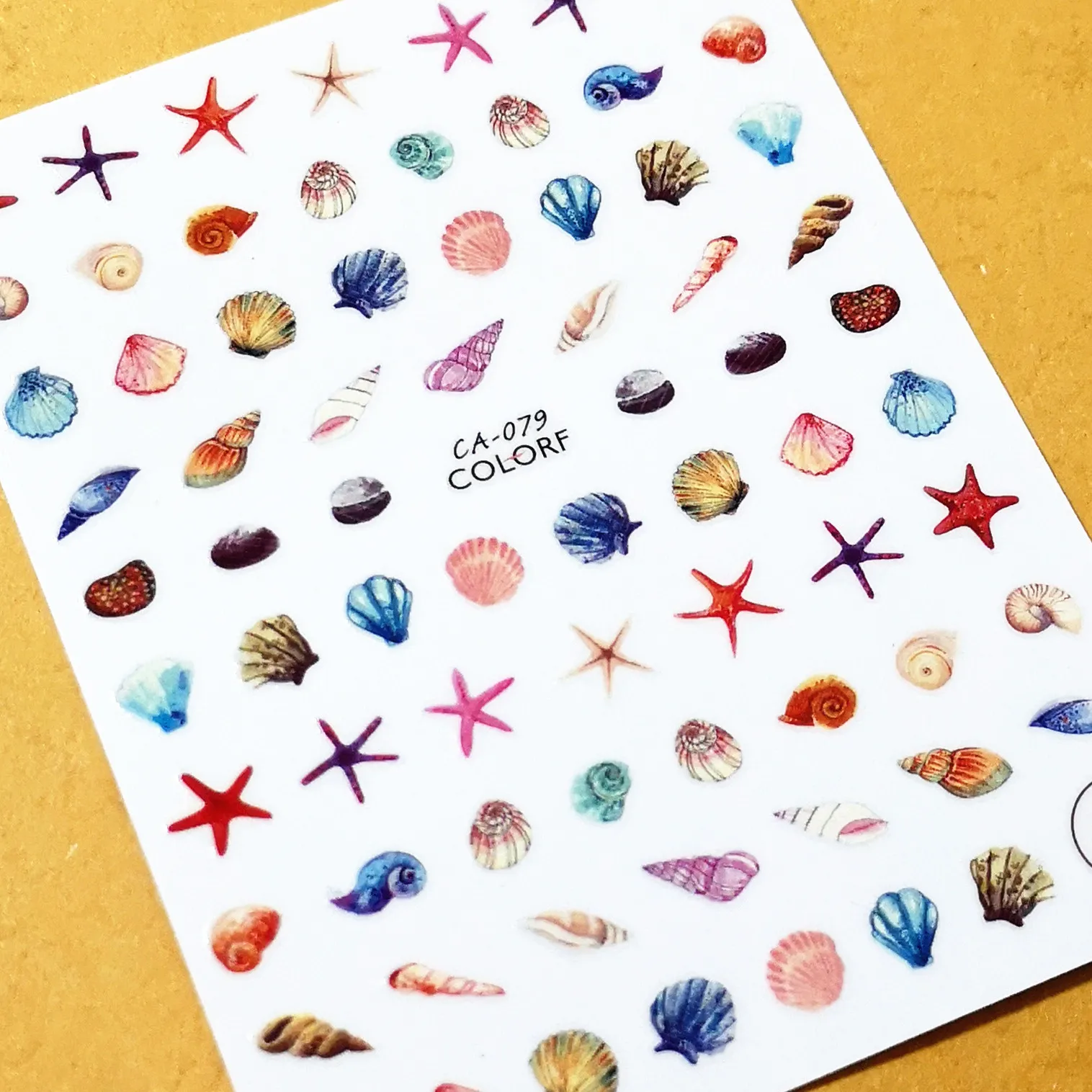 

Newest CA 079 shell design 3d nail sticker decal export Japan rhinestiones DIY decorations for nail art