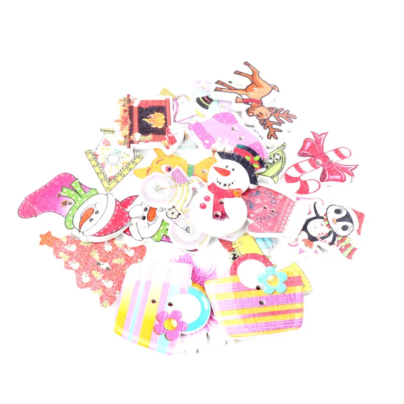 

30pcs Mix Wood Buttons Printing Retro Series Painting DIY Sewing Handwork Scrapbook Clothing Crafts Accessories Gift Card Decor3