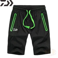 2021 daiwa fishing clothing quick drying casual black beach shorts men outdoor solid breathable sports shorts for fishing wear
