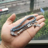 tasbih women crystal jewelry 33 prayer beads light blue bracelet misbaha rosary bead islamic accessories eid gift