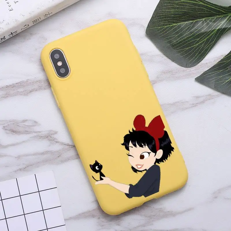 

Kiki's Delivery Service manga anime Phone Case Candy Color for iPhone 6 7 8 11 12 s mini pro X XS XR MAX Plus