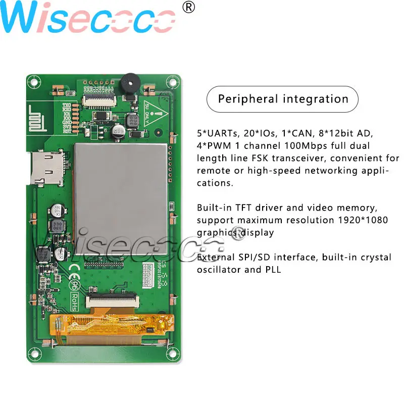 Wisecoco " ЖК-модуль последовательный порт ips дисплей+ Ультратонкий incell сенсорный экран 1280*720