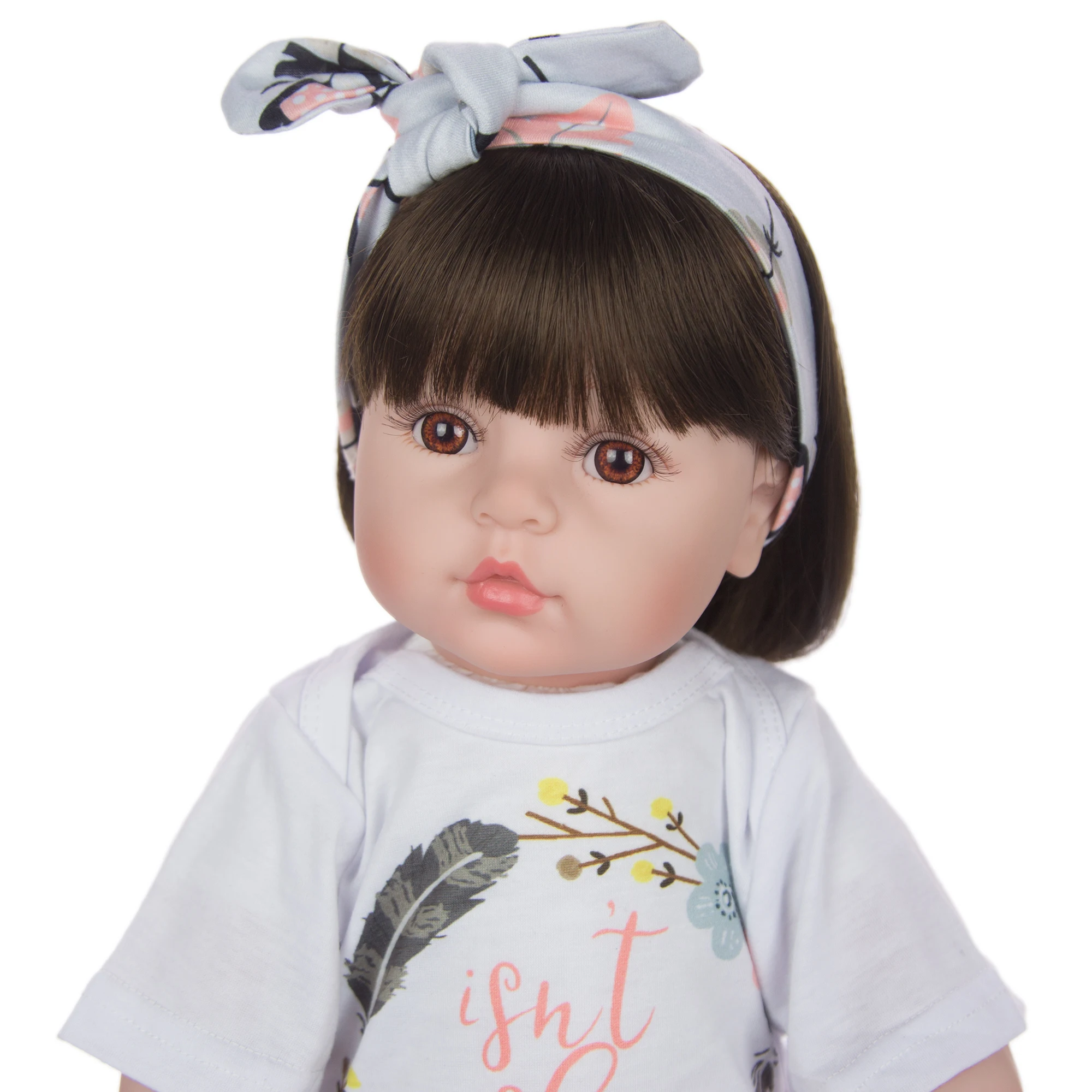 Ручная работа KEIUMI 24 дюйма реборн Детские куклы ткань тело принцесса кукла Bebe