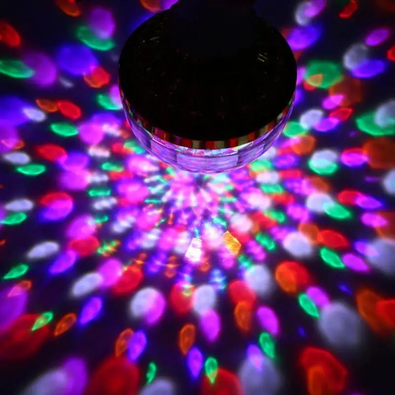 

LED Stage Light Bulb E27 Lamp For Disco Party DJ Christmas Effect Stage Lighting Effect 6W Rotating Crystal Ball RGB