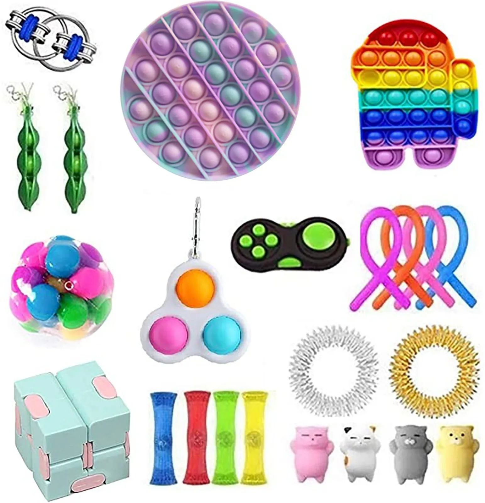 Антистрессовые игрушки набор антистрессовых спиннингов коробка для снятия
