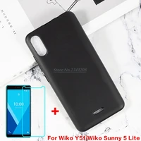 soft black tpu case for wiko y51 gel pudding silicon caso phone shell for wiko sunny 5 lite with tempered glass on wiko y51