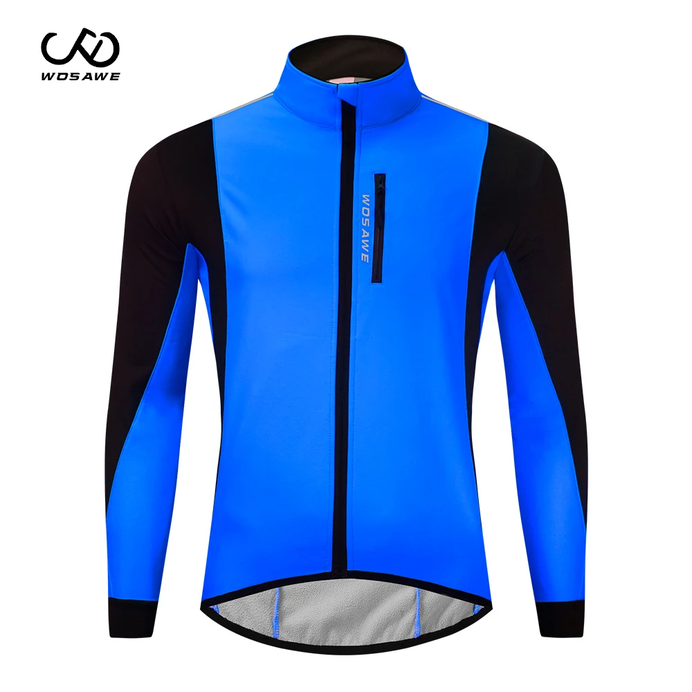 Теплая велосипедная куртка WOSAWE зимняя ветрозащитная ветровка водоотталкивающая
