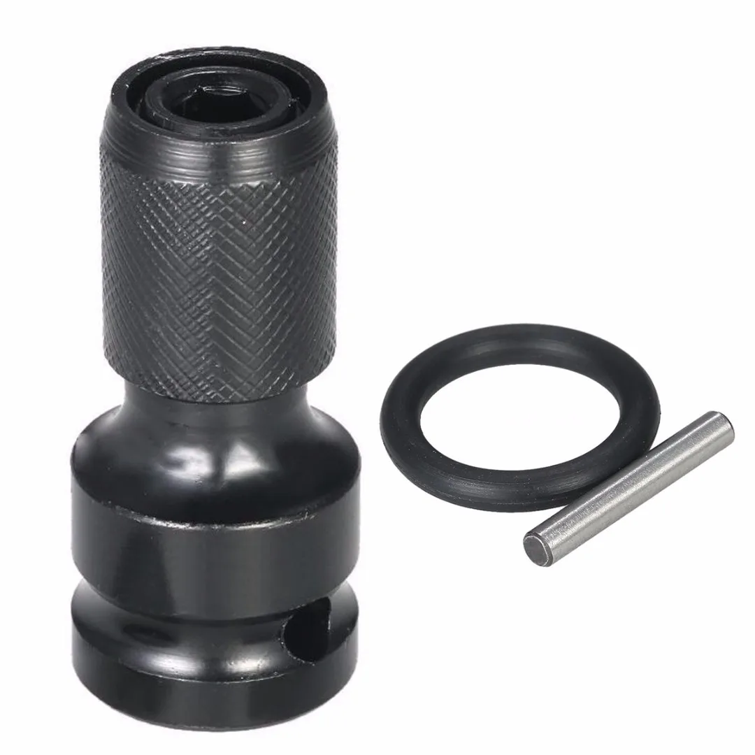 

2 Set 1/2inch Drive To 1/4inch Hexagon Shank Chuck Air Power Wrench Converter Adapter Educer Air Impact Ratchet Wrench