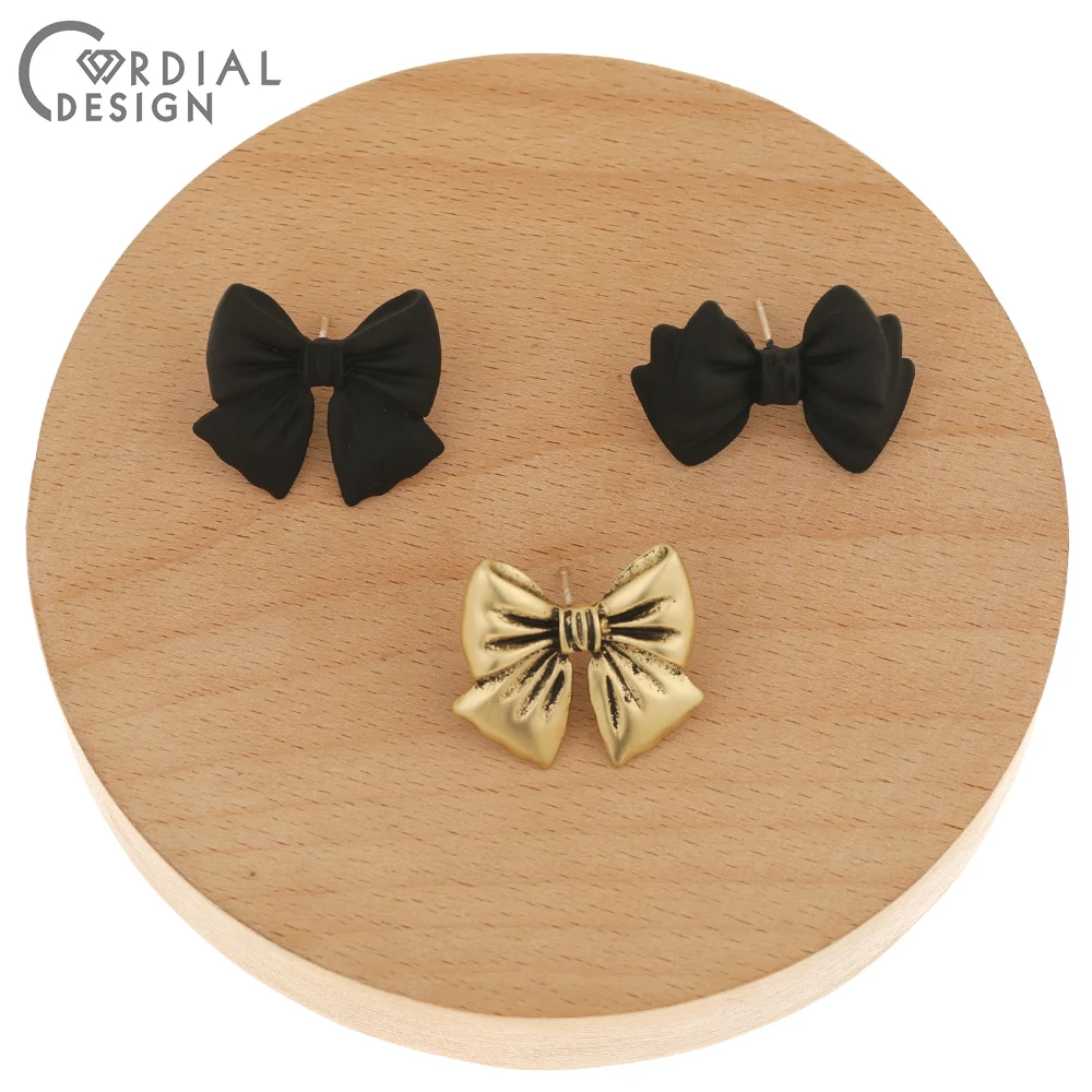 

Cordial Design 100Pcs Jewelry Accessories/Earrings Stud/Bowknot Style/DIY Making/Antique Gold/Jewelry Findings & Components