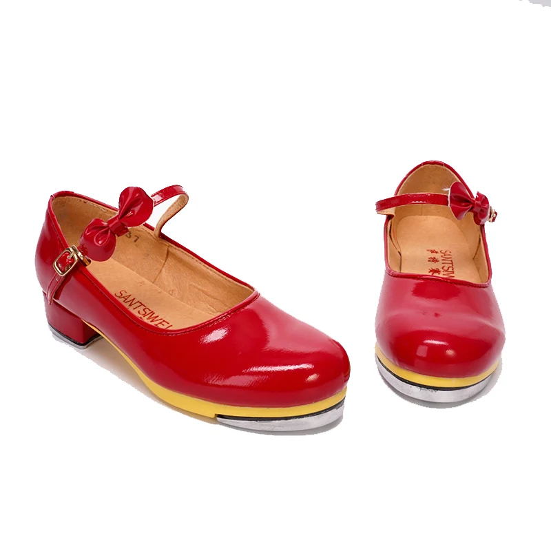 Женские туфли для танцев Tap классические бальных с высоким звуком пять цветов на