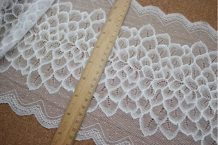 1 метр черно-белая эластичная Изысканная кружевная отделочная ткань лента для