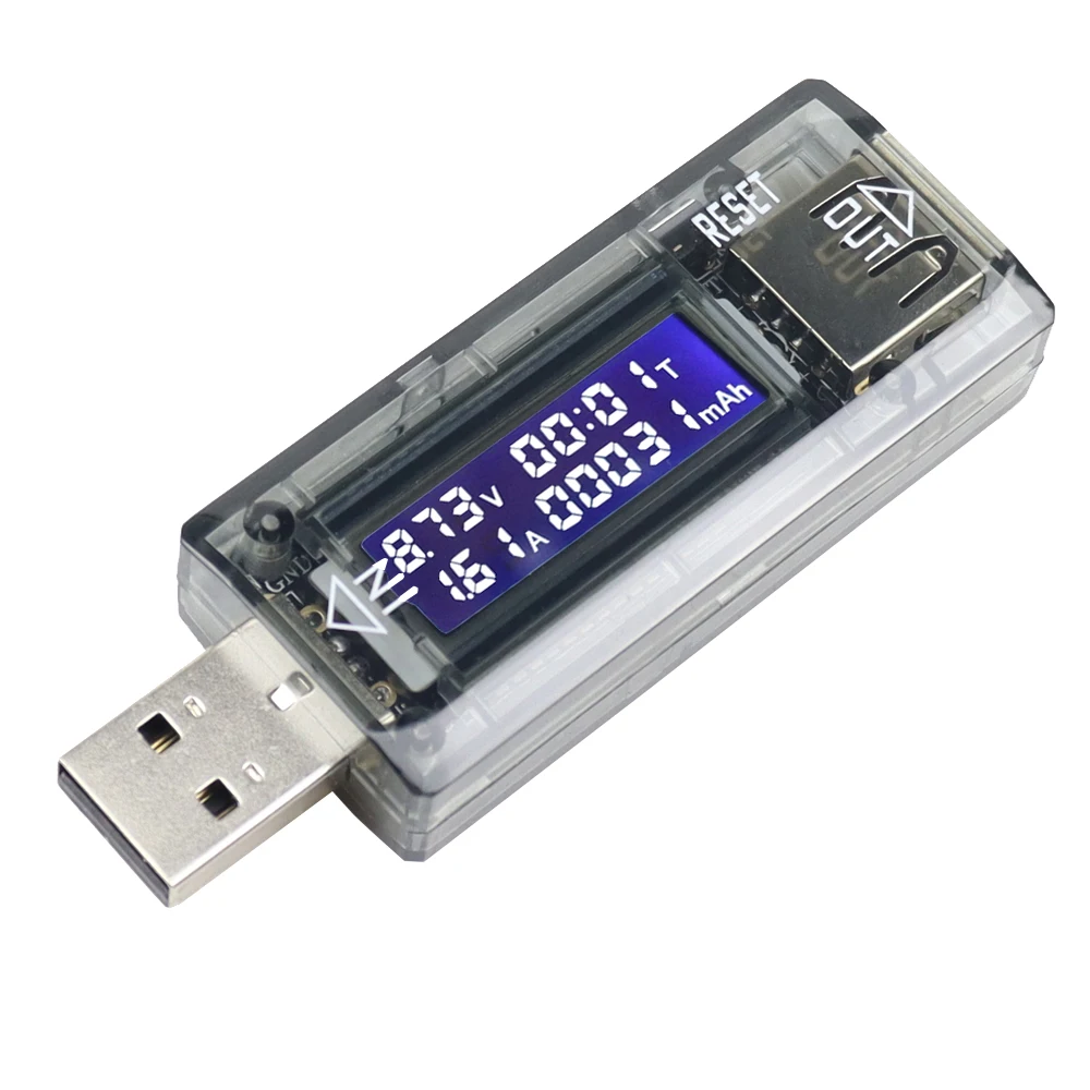 USB-тестер напряжения тока времени емкости монитор QC 2 0 мобильный детектор амперы