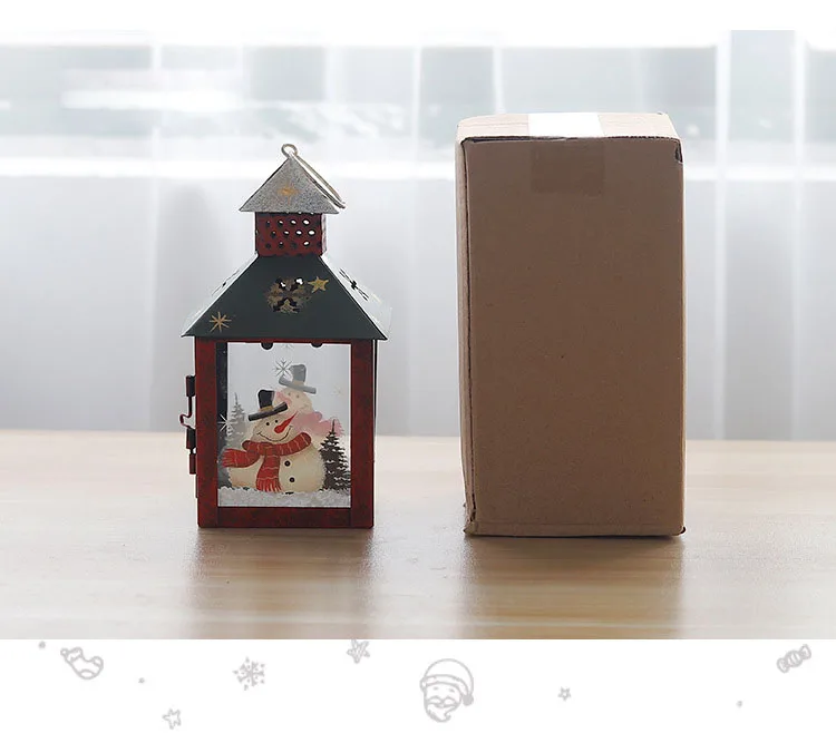 Christmas Candle Holders Lantern Centerpiece Santa Claus Candlestick Gift Decorations | Дом и сад