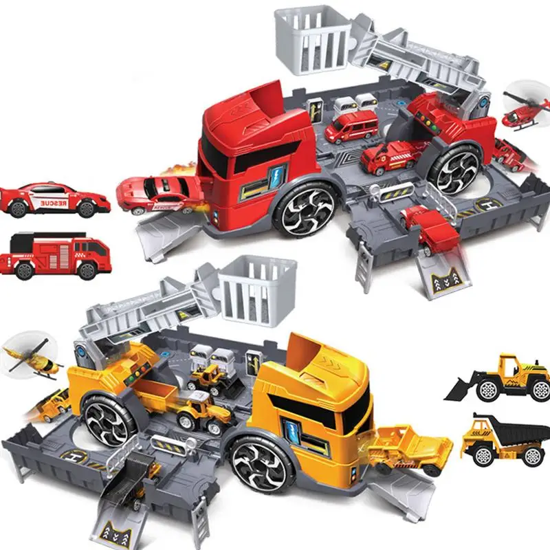 

1 Box Simulation Parking Toy Educational Pull-back Car Toys for Children Kids (Fire Fighting Truck)