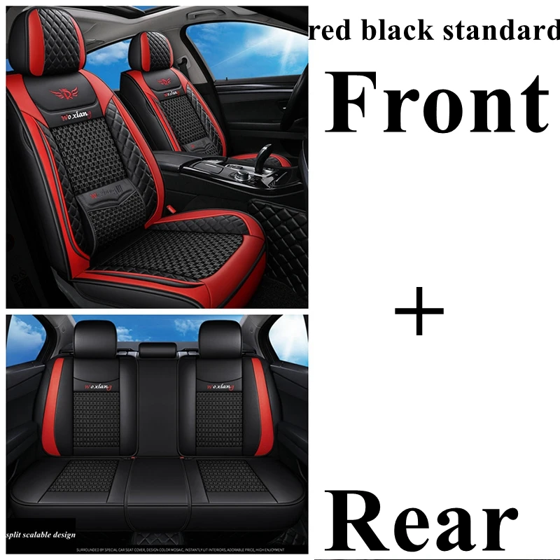 red black standard Авто сиденья набор для Mercedes Benz C200 C180 C200 C200K C220 C250 C280 C300 C350 C450 G350d G500 A160 B180 B200 B260 t211 - Название цвета: red black standard