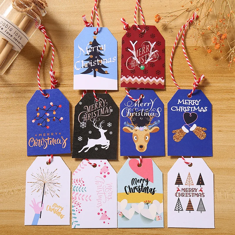 

100pcs Merry Christmas Tags Card Gift Label Tag DIY Decor Christmas tag