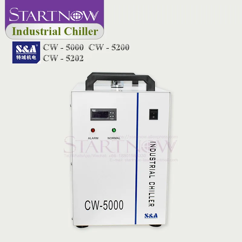 CW-5000 лазерная машина охладитель воды CW5200 S& Промышленный охладитель для лазерного станка с ЧПУ шпиндель 80 100 Вт 130 Вт 150 Вт Co2 лазерная трубка