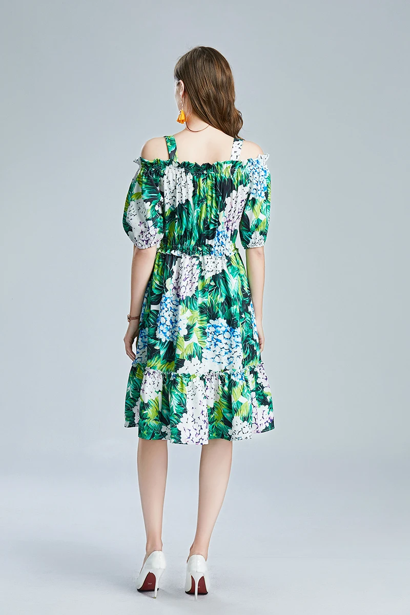 

2021 Summer New Womens Sexy Spaghetti Strap Party Dress Printing Grape Slim High Waist Elasticity Dress