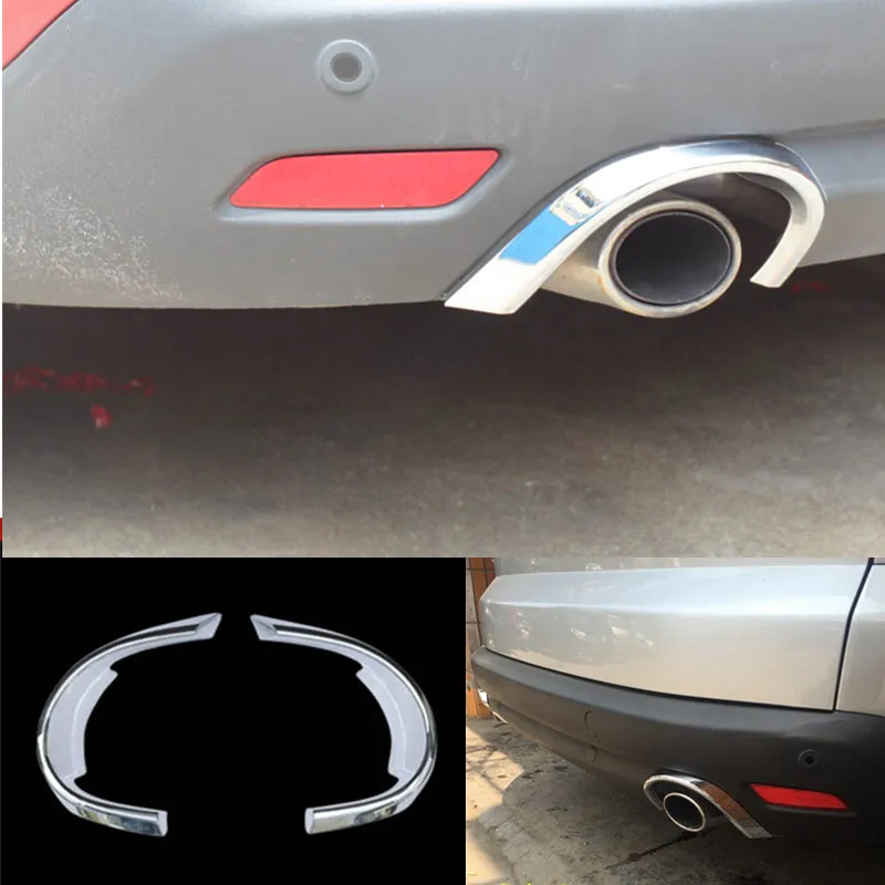 

Car Styling Chrome Rear Exhaust Muffler Trim For Ford S-MAX First generation Pre-facelifted Model