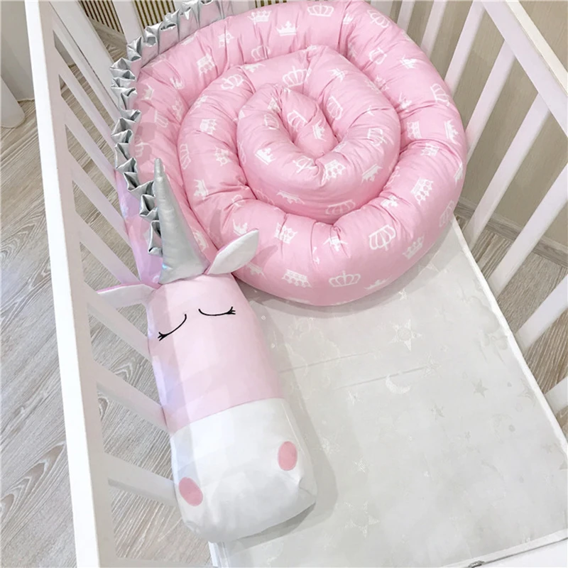 Бампер для детской кроватки постельное белье новорожденных мультяшная подушка с
