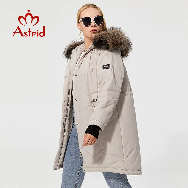 Astrid Women's winter jacket female parkas long quilted coat for women 2022 Plus Size warm clothing with fur hooded outerwear