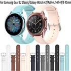 Ремешок кожаный для наручных часов, быстросъемный браслет для Samsung Galaxy Watch 3 41 мм Active 2 40 44 мм Galaxy Watch 42 S2, 20 мм