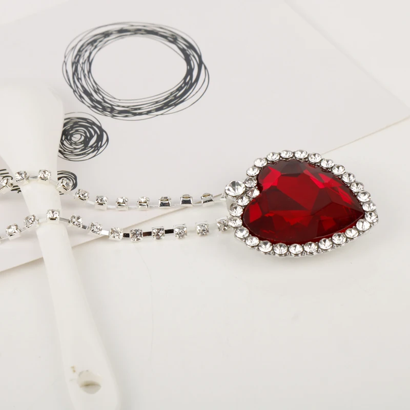 Ювелирные изделия хрустальные украшения для вечерние полые в форме сердца кулон