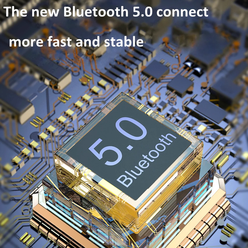 TWS беспроводные наушники 5 0 Bluetooth вкладыши IPX5 водонепроницаемые спортивные 7D