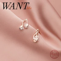 wantme fashion korean pave zircon sweet romantic stud earrings for women real 925 sterling silver teen girl jewelry accessories