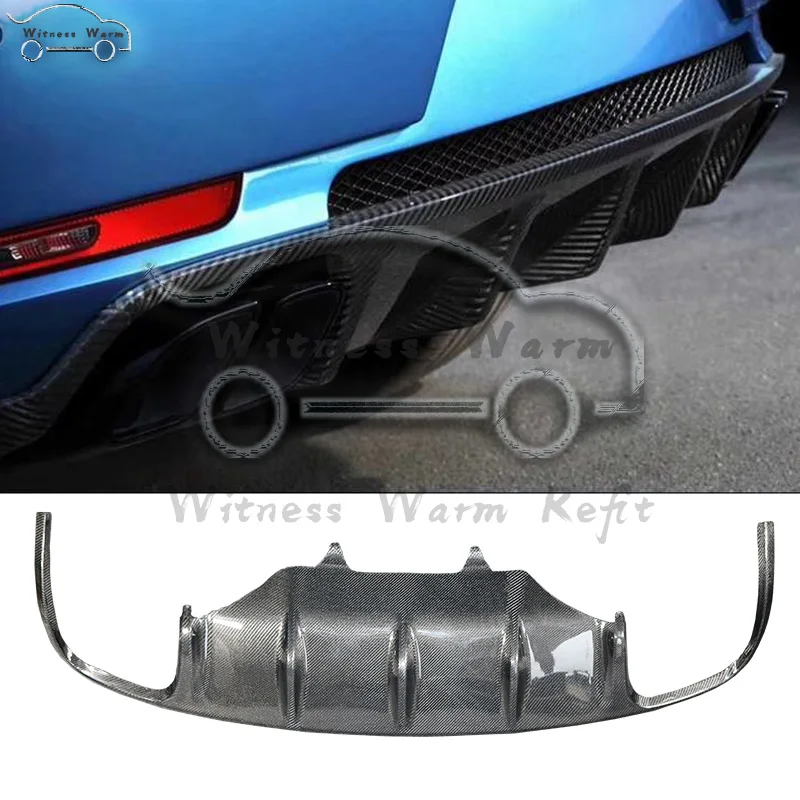 Для Porsche Macan спойлер из углеродного волокна задний бампер Выпускной Диффузор губ