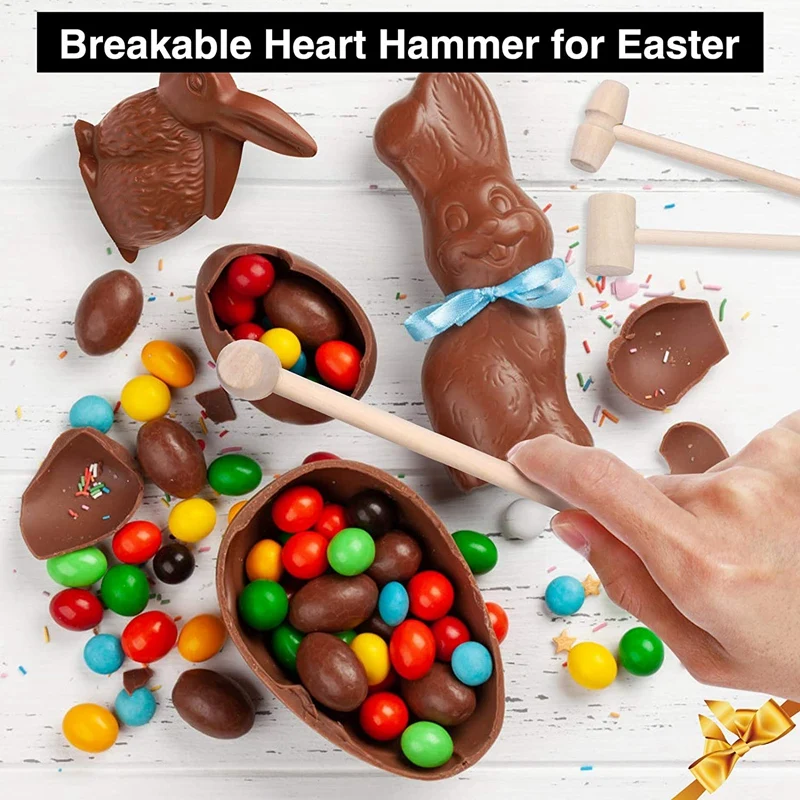 

Многофункциональный деревянный молоток для шоколада, 32 шт., 2 дизайна, молоток для хрупкого сердца, молоток из натурального дерева