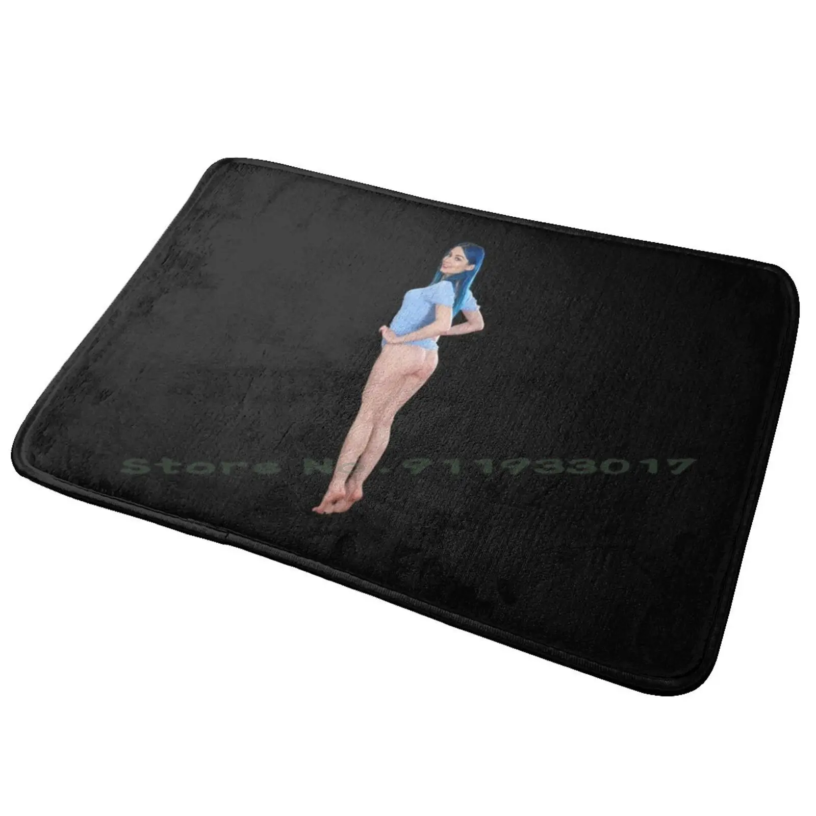 Jewelz Blu Beautiful Females Entrance Door Mat Bath Mat Rug 